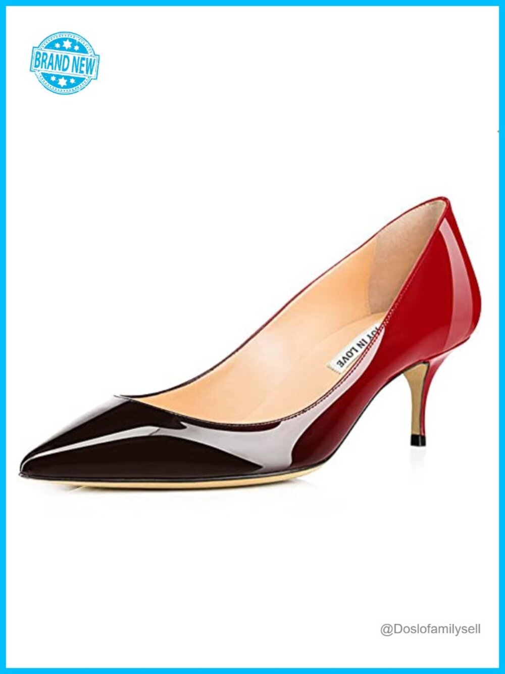 Pointed Toe Kitten Heel Pumps Slip-On Work Shoes